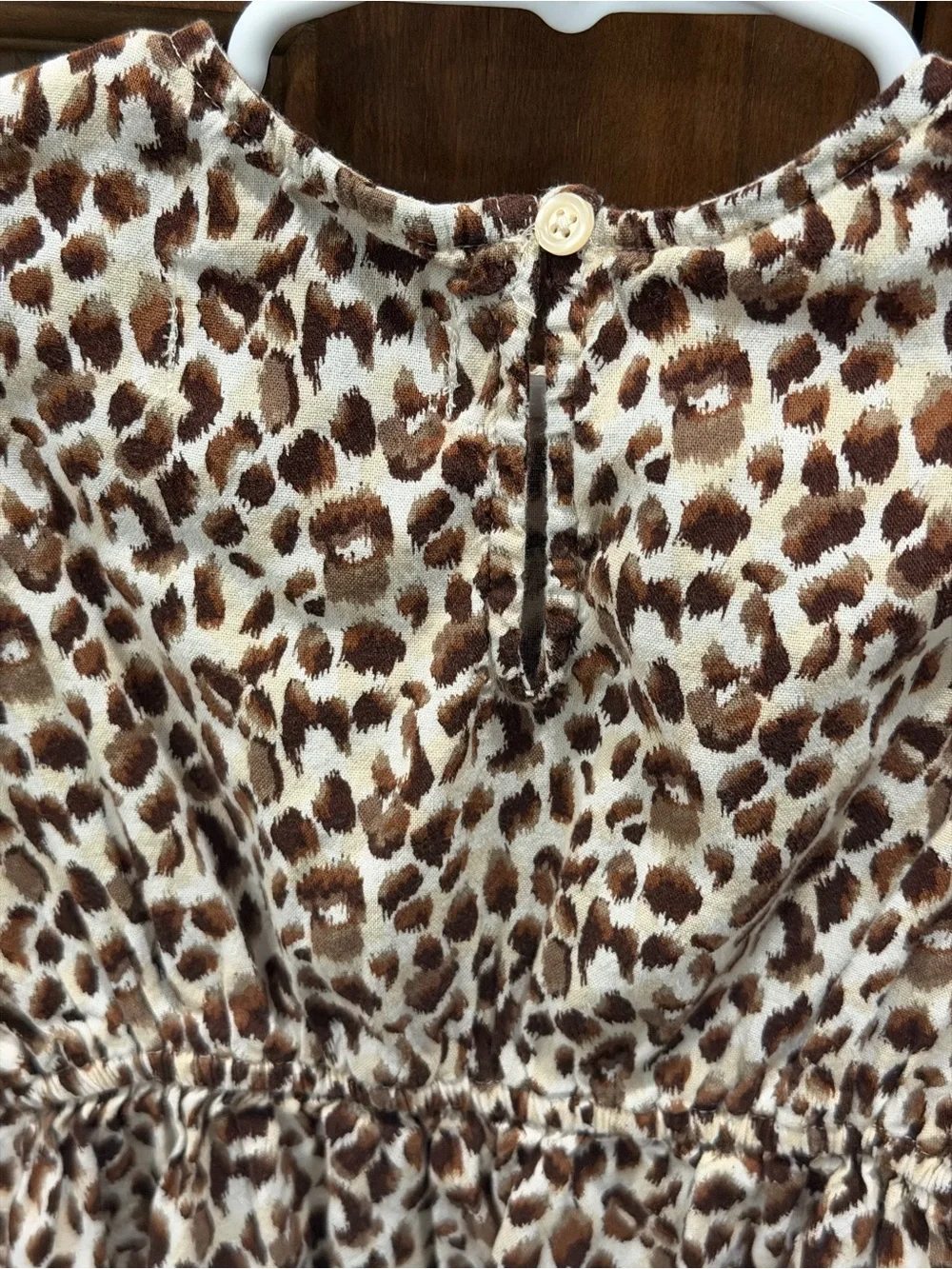 Old Navy Toddler Girl's Leopard Print Summer Dress in Brown and Cream, Size 2T